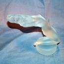 LALIQUE Frosted crystal Chrysis Paperweight - Works of Art