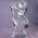 LALIQUE Frosted Crystal COUPLES Paperweight - Works of Art