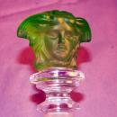 Rosenthal VERSACE Green Double Faced Lead Crystal Glass Bottle Stopper in Box