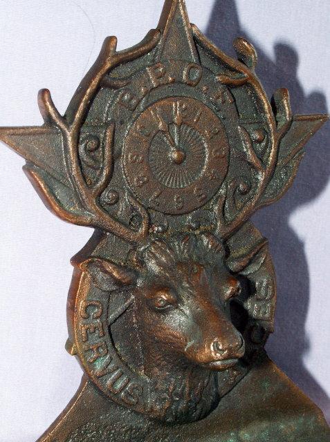 Solid Bronze ELKS Bookends - Metalware