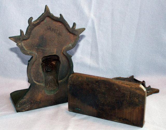Solid Bronze ELKS Bookends - Metalware