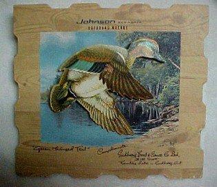 Johnson Sea-Horse Duck Diecut Adv. - Sporting