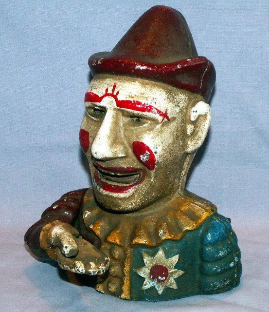 Older Repro HUMPTY DUMPTY Mechanical Cast Iron Bank - Metalware
