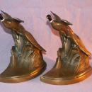 Colorful Cast Metal PHEASANT Bookends - Metalware