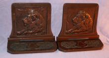 Cast Iron LION Bookends - Metalware