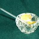 Set of 8 Pressed Glass Salts and Spoons in Original Box