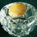 Set of 8 Pressed Glass Salts and Spoons in Original Box
