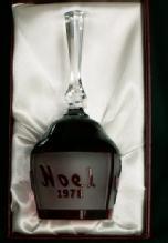 Red Goebel NOEL 1978 Limited Edition Crystal Bell in Original Box - Glass