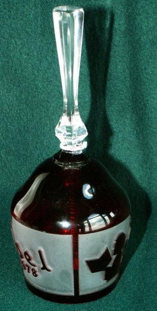 Red Goebel NOEL 1978 Limited Edition Crystal Bell in Original Box - Glass