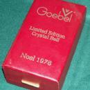 Red Goebel NOEL 1978 Limited Edition Crystal Bell in Original Box - Glass