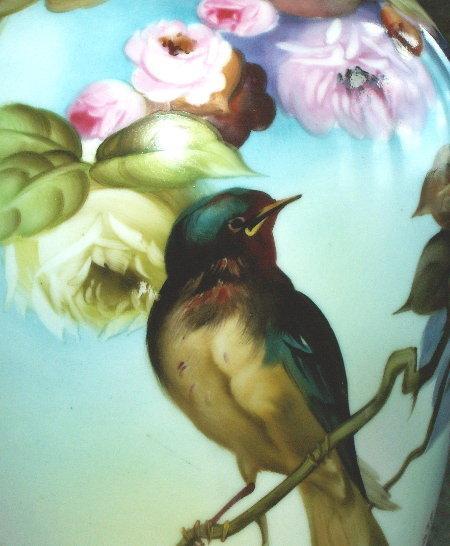Beautiful Noritake BARN SWALLOW Porcelain Hand Painted Vase