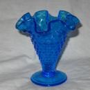 Fenton blue hobnail vase