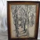 Ink drawing By E.SEITZ 1/76 FOLK ART