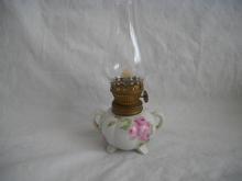 Mini oil lamp hand painted