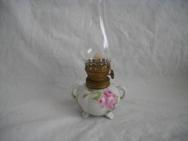 Mini oil lamp hand painted