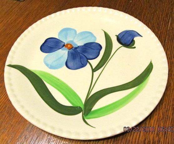 Blue Ridge SPRING GLORY Candlewick Plate - Fine Porcelain Pottery