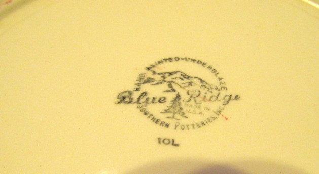 Blue Ridge Cherry Bounce Colonial Plate - Fine Porcelain Pottery