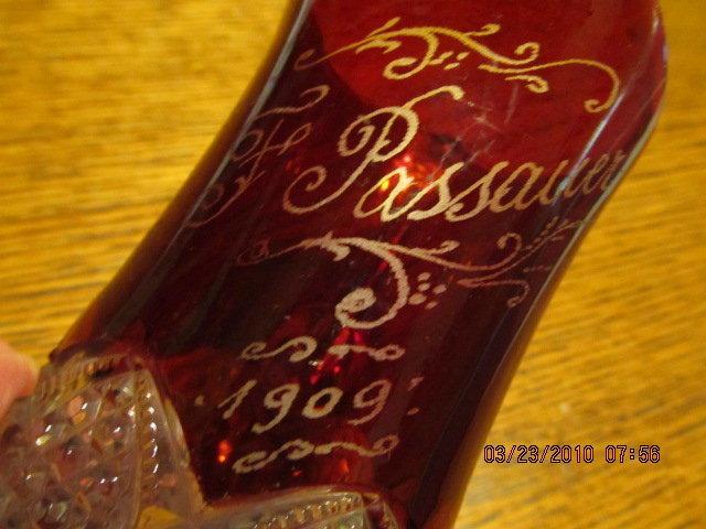 Souvenir Red Flash Pitcher - Glass