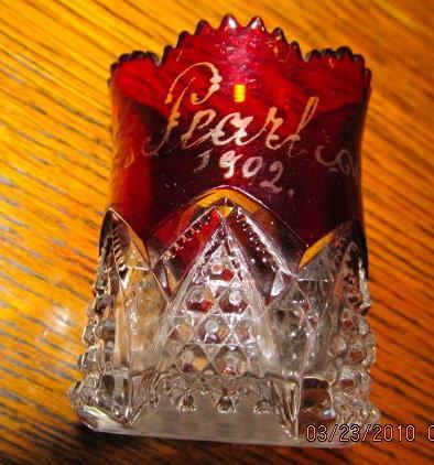Souvenir Red Flash Pitcher - Glass
