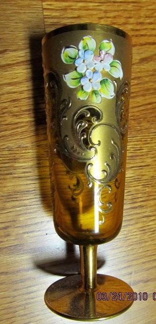 MOSER Carlsbad Enamel Amber Tumbler - Glass