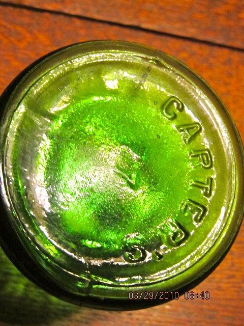 Green Carter's Ink Bottle - glass