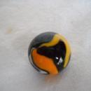 Marble vintage,swirl, black, white, orange,yellow
