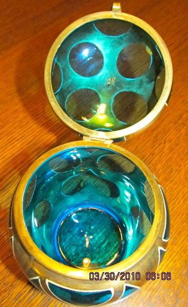 Art Deco Powder Box - Glass