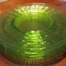Vaseline Yellow Uranium Candlestick - Glass