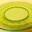 Vaseline Yellow Uranium Candlestick - Glass