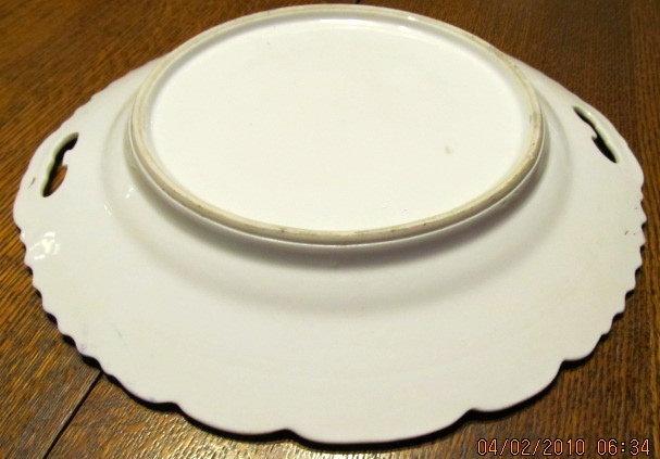 Germany Rose Handled Server - Porcelain-Pottery