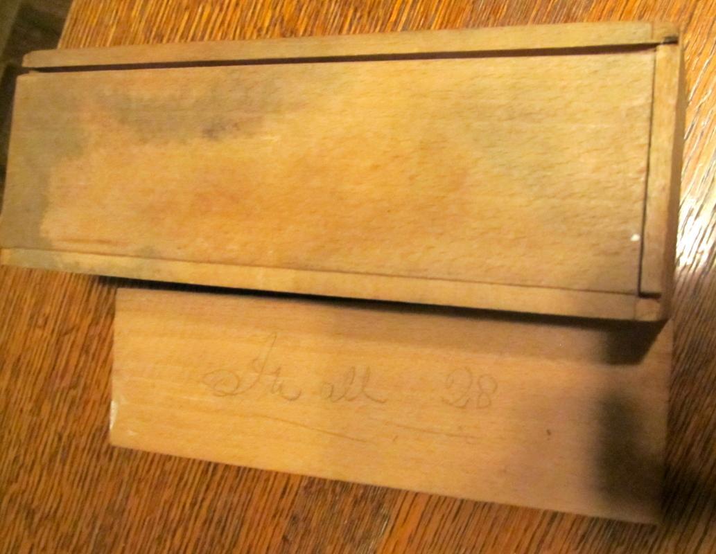 Vintage Dominoes Set Ebony & Ivory in wood box