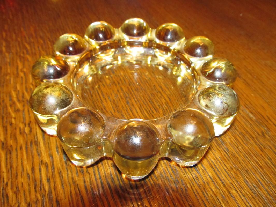 Amber Bubble Glass