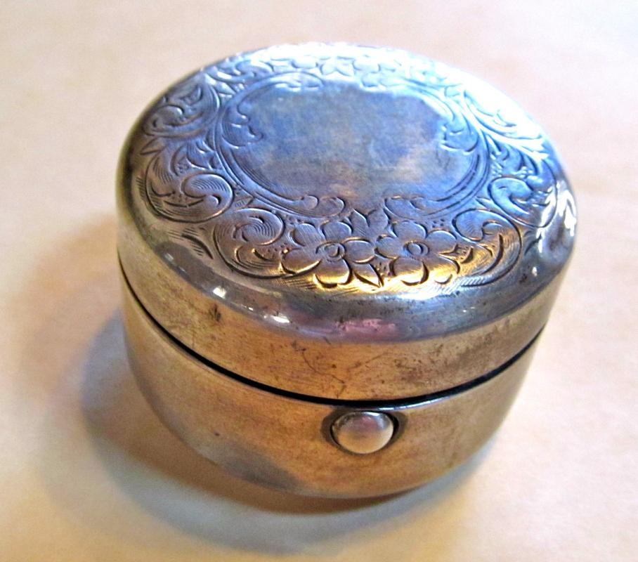 Sterling Silver TRAVEL Inkwell Ink Well - Silver