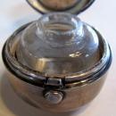 Sterling Silver TRAVEL Inkwell Ink Well - Silver
