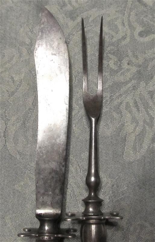 Old Sterling Meat Carving Set - Silver