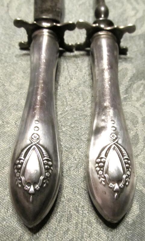 Old Sterling Meat Carving Set - Silver