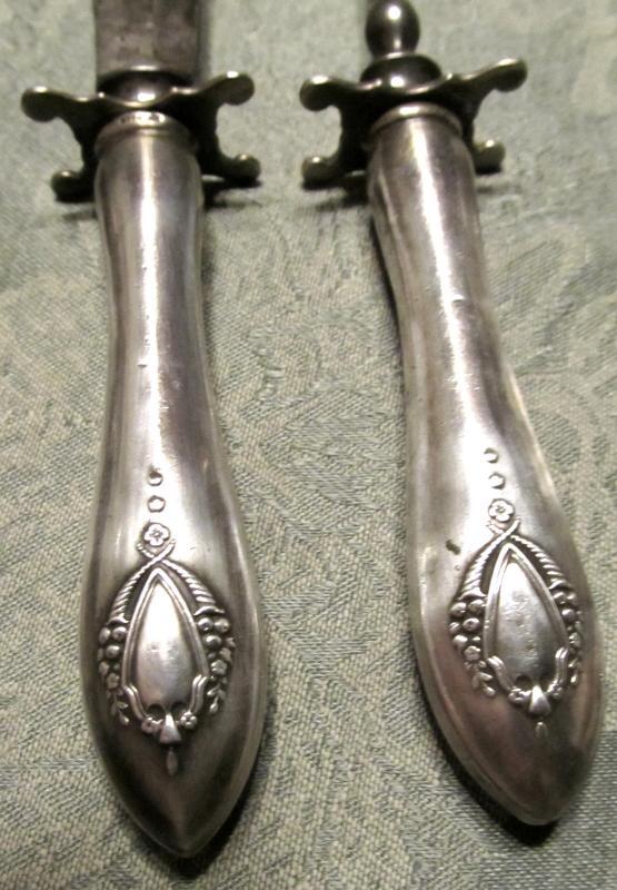 Old Sterling Meat Carving Set - Silver
