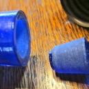 Cobalt Perfume Bottle with glass stopper - Glass