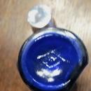 Cobalt Perfume Bottle with glass stopper - Glass