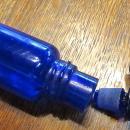 Cobalt Perfume Bottle with glass stopper - Glass