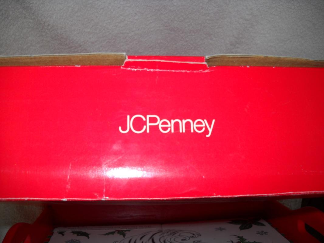 Ceramic tile and wood Chrismas tray.SANTA. JCPenney