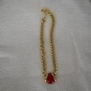 Monet gold tone with red necklace