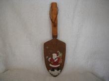 Garden tool hand painted with SANTA