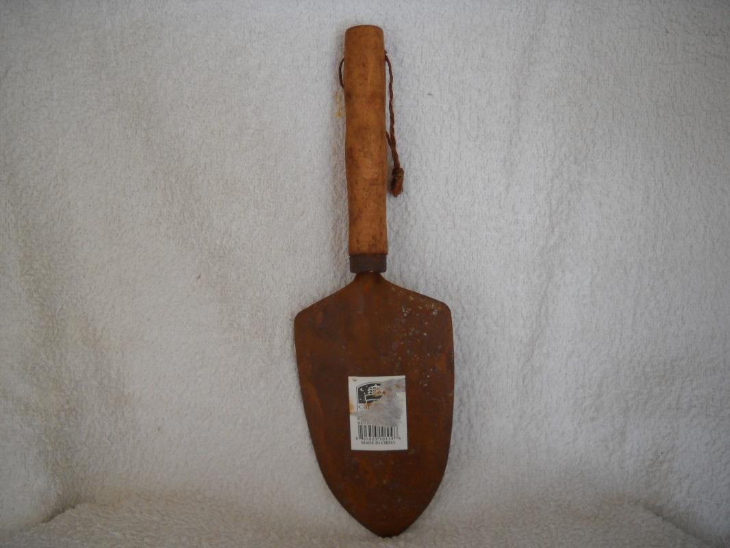 Garden tool hand painted with SANTA