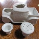 Truck Inkwell Ink Well Pounce Pot - fine porcelain