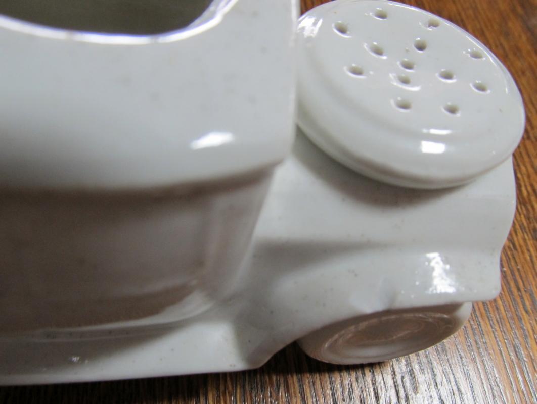 Inkwell Ink Well Pounce Pot Old Truck - fine porcelain