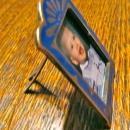 Blue Embossed Bronze Mini Frame - Metalware