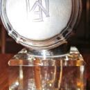 Cut glass Sterling Inkwell Ink Well - Metalware