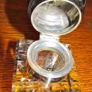 Cut glass Sterling Inkwell Ink Well - Metalware
