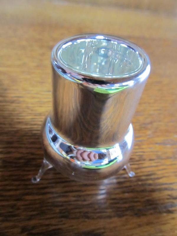 MERCURY GLASS Footed Tooth Pick - Glass